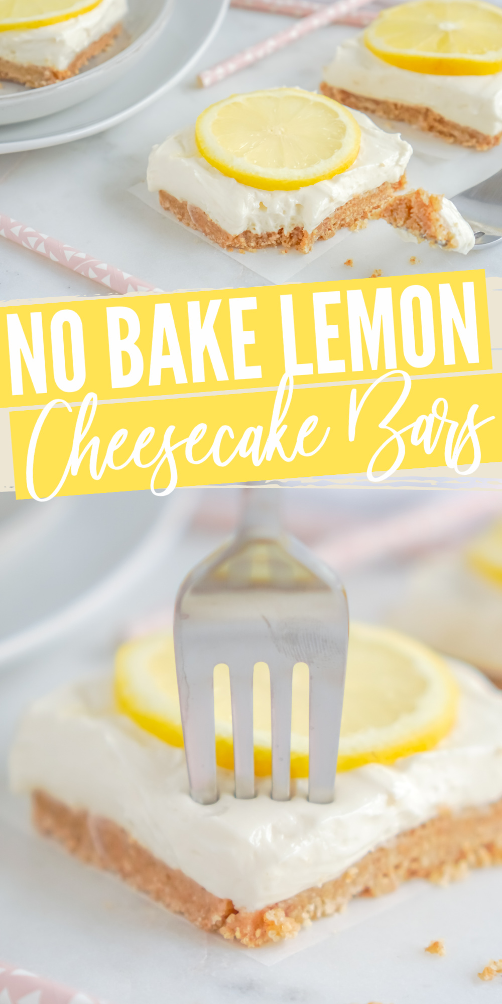 No Bake Lemon Cheesecake Bars Recipe