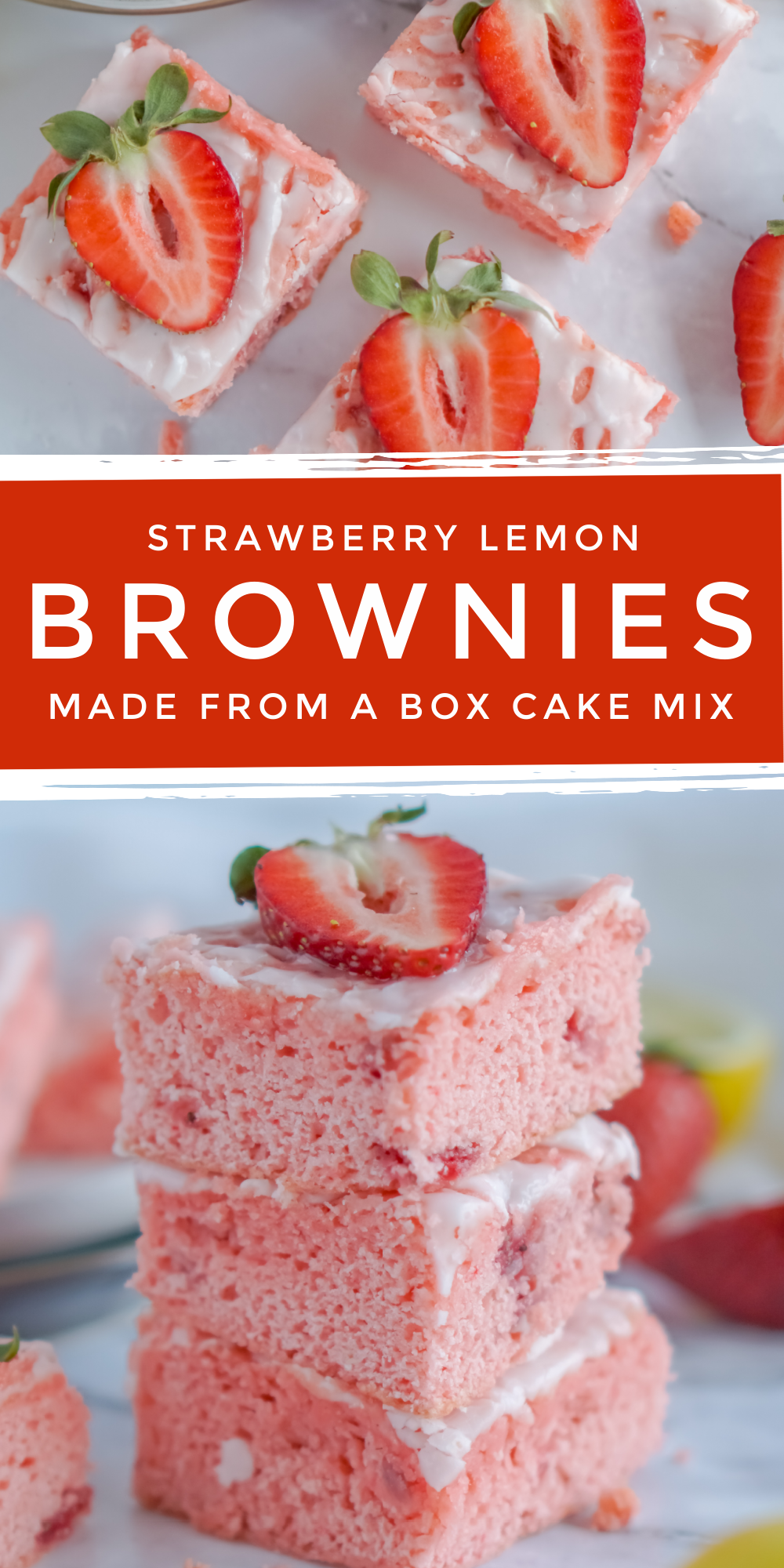 Strawberry Lemon Brownies