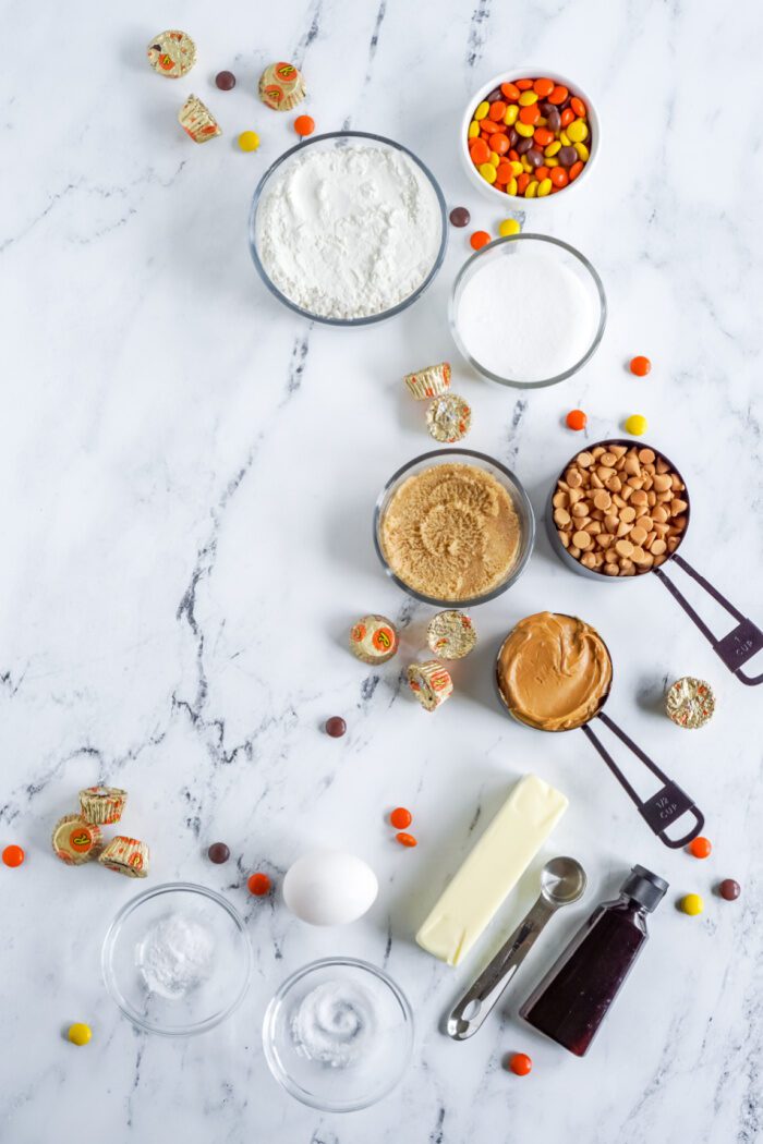 All ingredients measured out