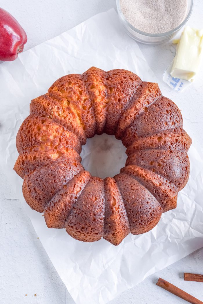 Apple Cider Donut Cake without cinnamon and sugar