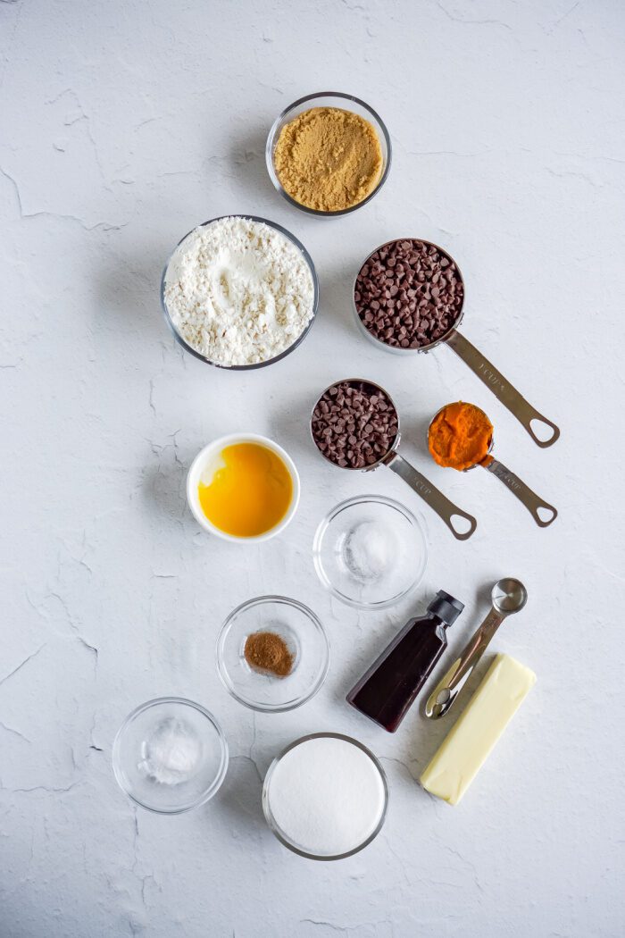 Easy Chocolate Chip Pumpkin Cookies Ingredients