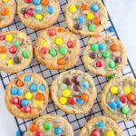 Baked cookies on cooling rack