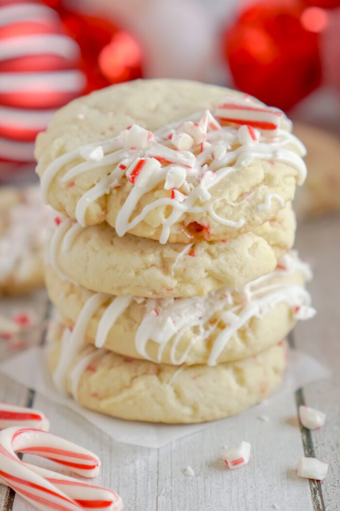 Stack of 4 baked cookies