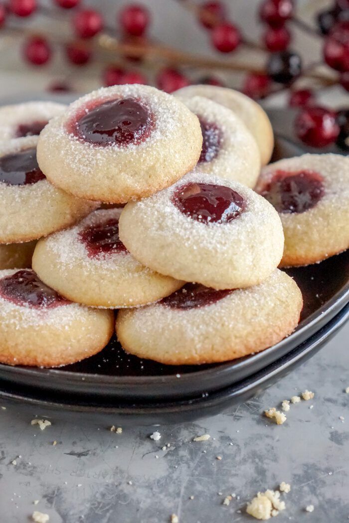 Close up of view of plate of cookies