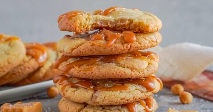 Five cookies stacked
