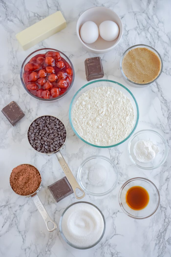 Cherry Chocolate Thumbprint Cookie Ingredients