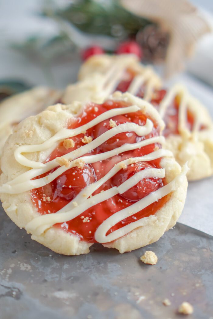 Close Up Of a Cherry Cheesecake Cookie