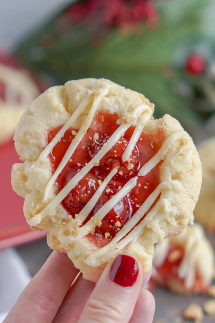 Someone Holding a Cheesecake Cookie