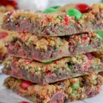 Christmas M&M Cookie Bars Recipe