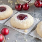 Christmas Raspberry Thumbprint Cookies