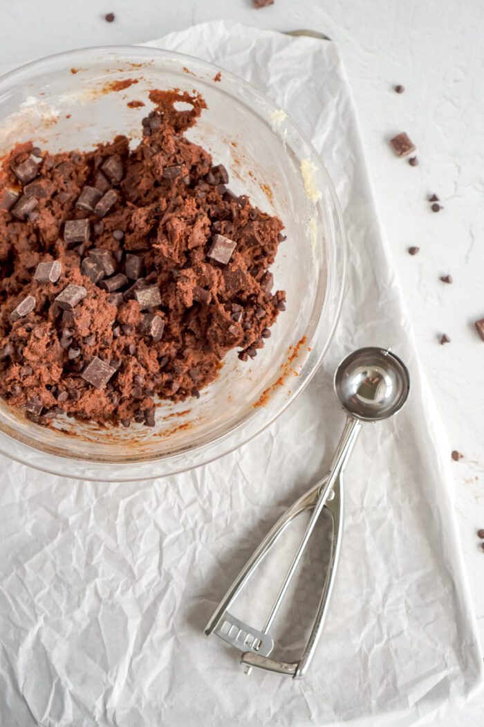 Cookie dough in a bowl