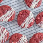 Decorated cookies on cooling rack