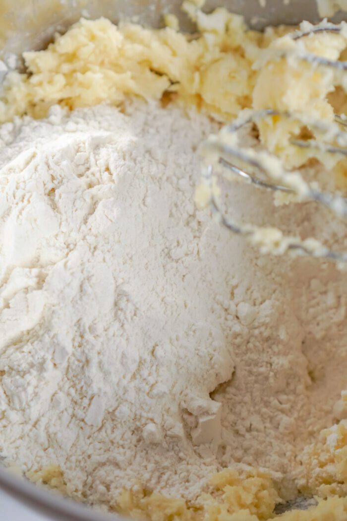 Dry ingredients in mixing bowl