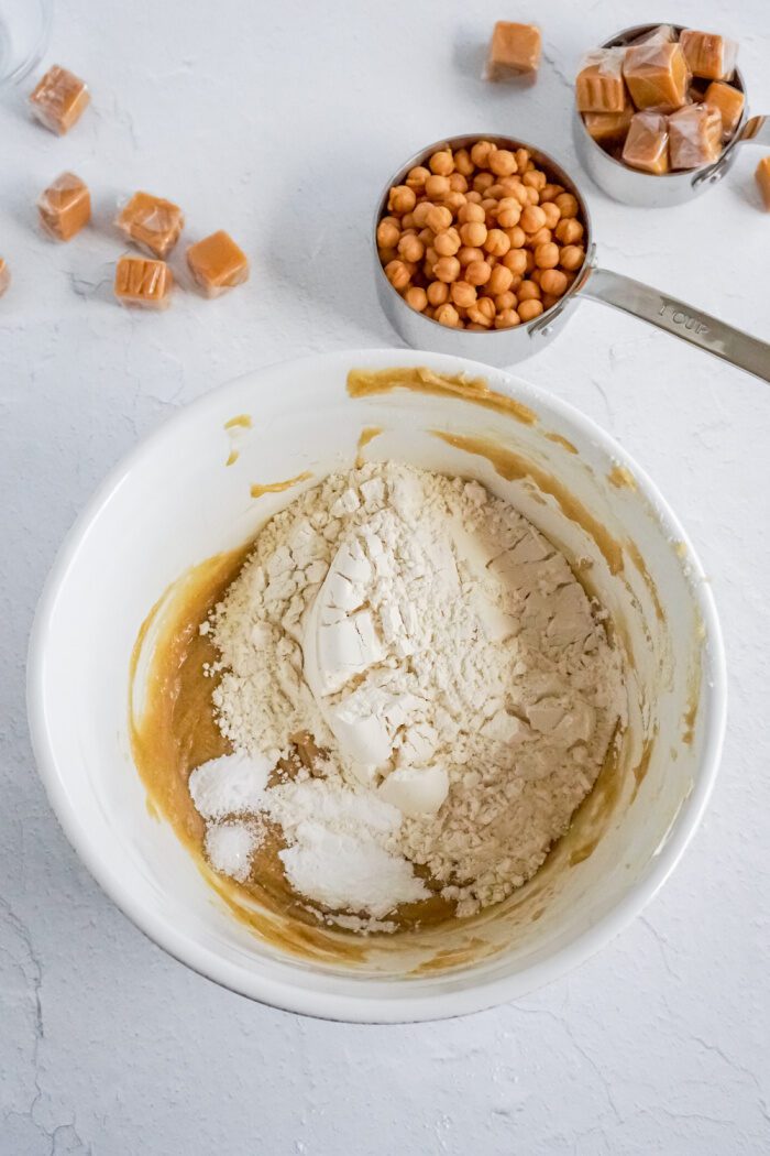 Dry ingredients in the bowl