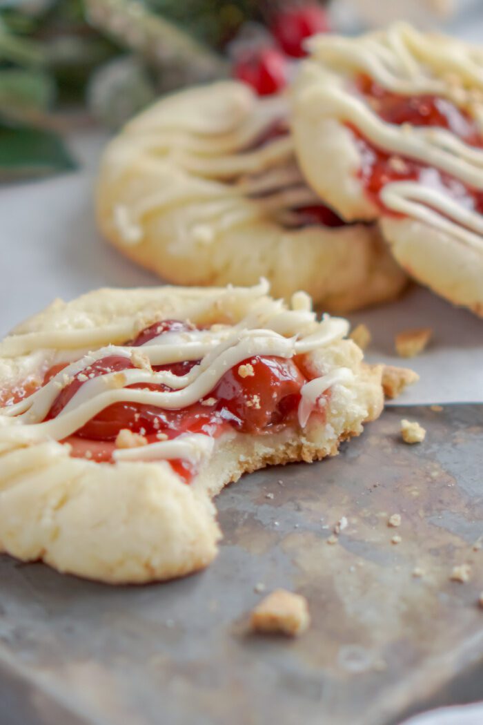 Close Up Of a Bitten Cheesecake Cookie