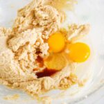 Egg and vanilla added to bowl