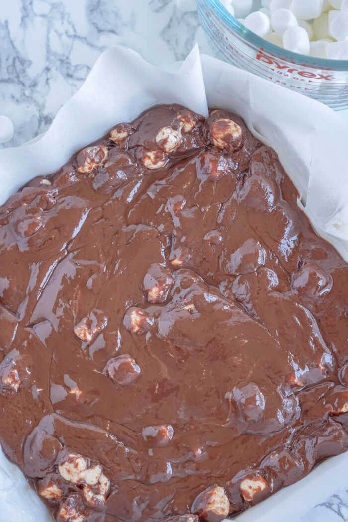 Fudge in prepared pan
