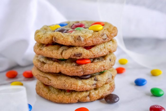 Stack of 5 M&M Cookies