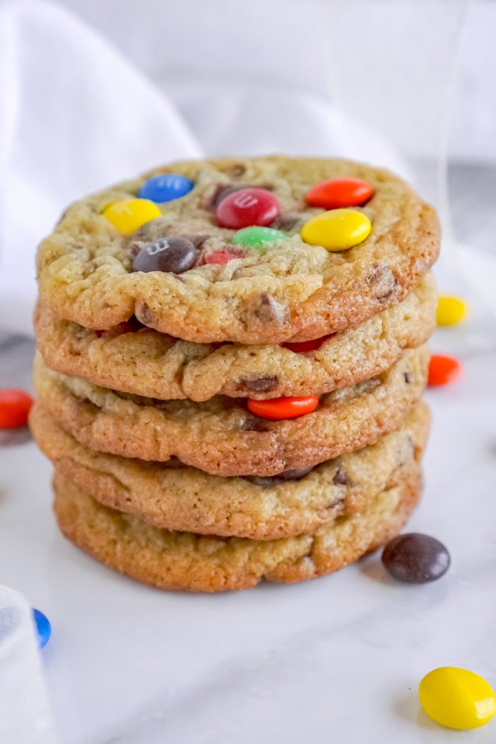 Stack of 5 Chocolate Chip M&M Cookies