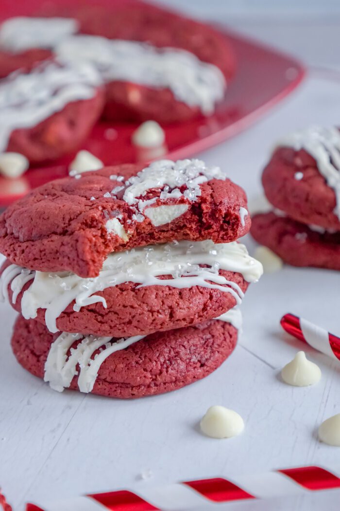 Stack of 3 Red Velvet Cookies