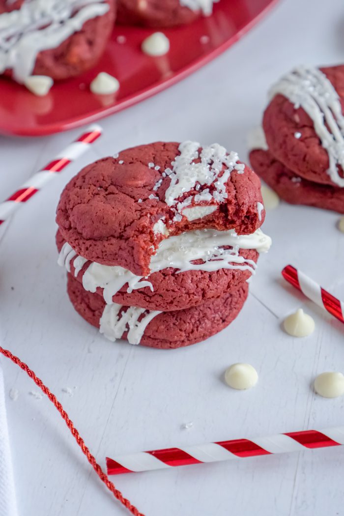 Stack of 3 Red Velvet Cookies