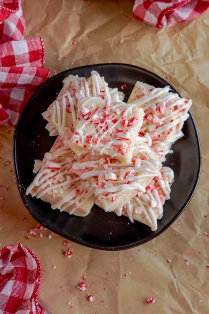 Plate of Peppermint Fudge Squares