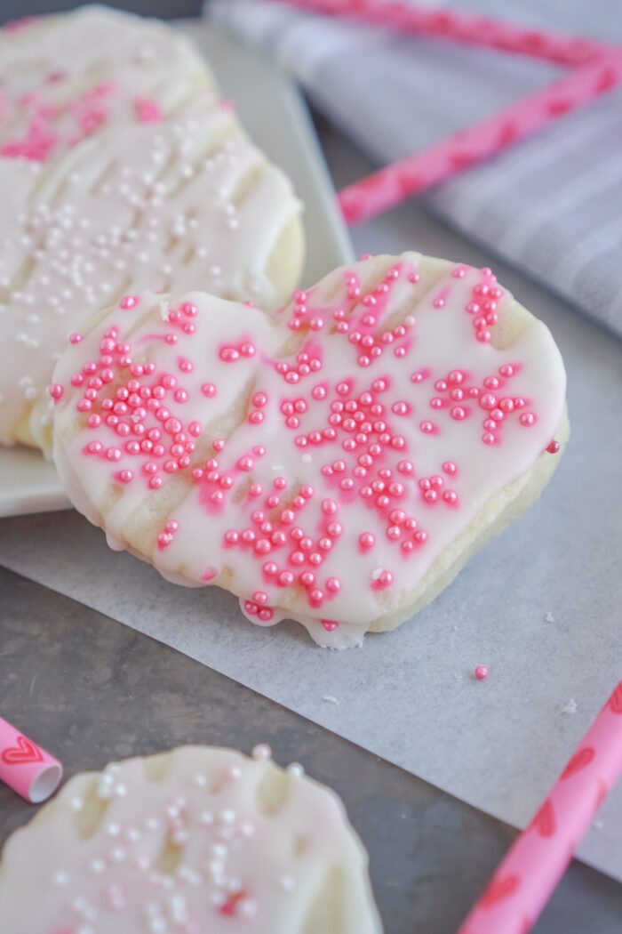 Close Up Of A Valentine's Day Cookie