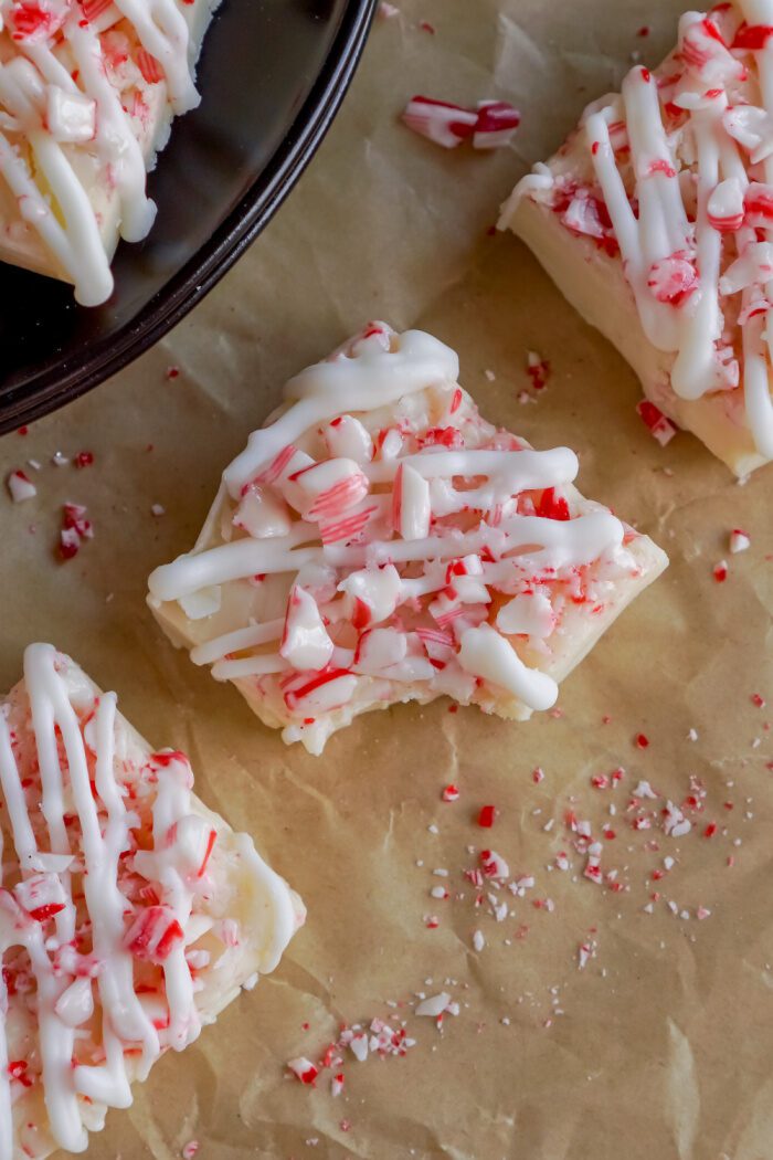 Above View Of Peppermint Fudge Square