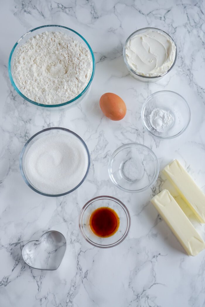 Valentine's Day Sugar Cookie Ingredients