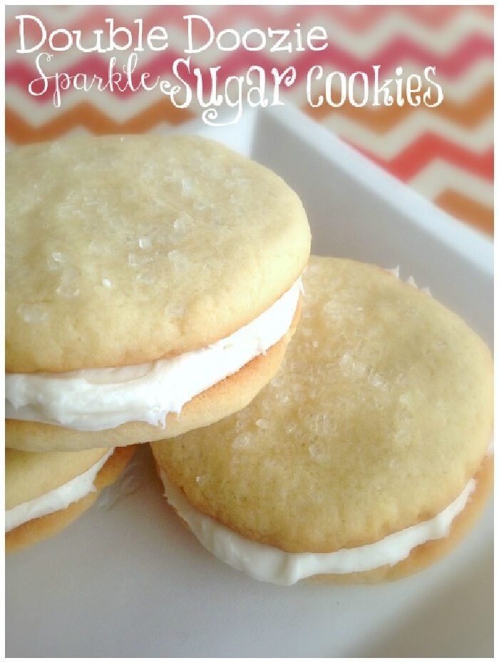 A Stack of Double Doozie Sparkle Sugar Cookies