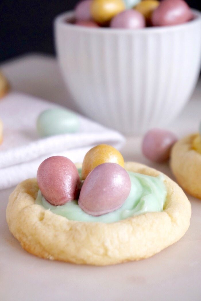 Close up of a Cadbury Easter Cookie