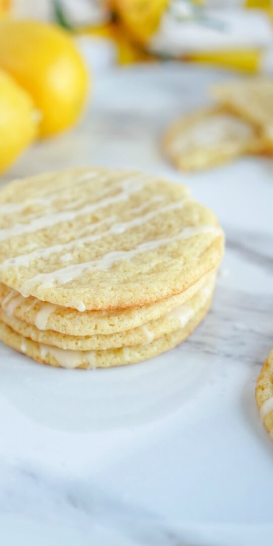 Stack of 4 Lemon Sugar Cookies