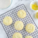 Baked Lemon Cookies on cooling rack