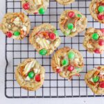 Baked cookies on cooling rack