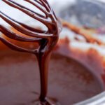 Chocolate glaze whisked together