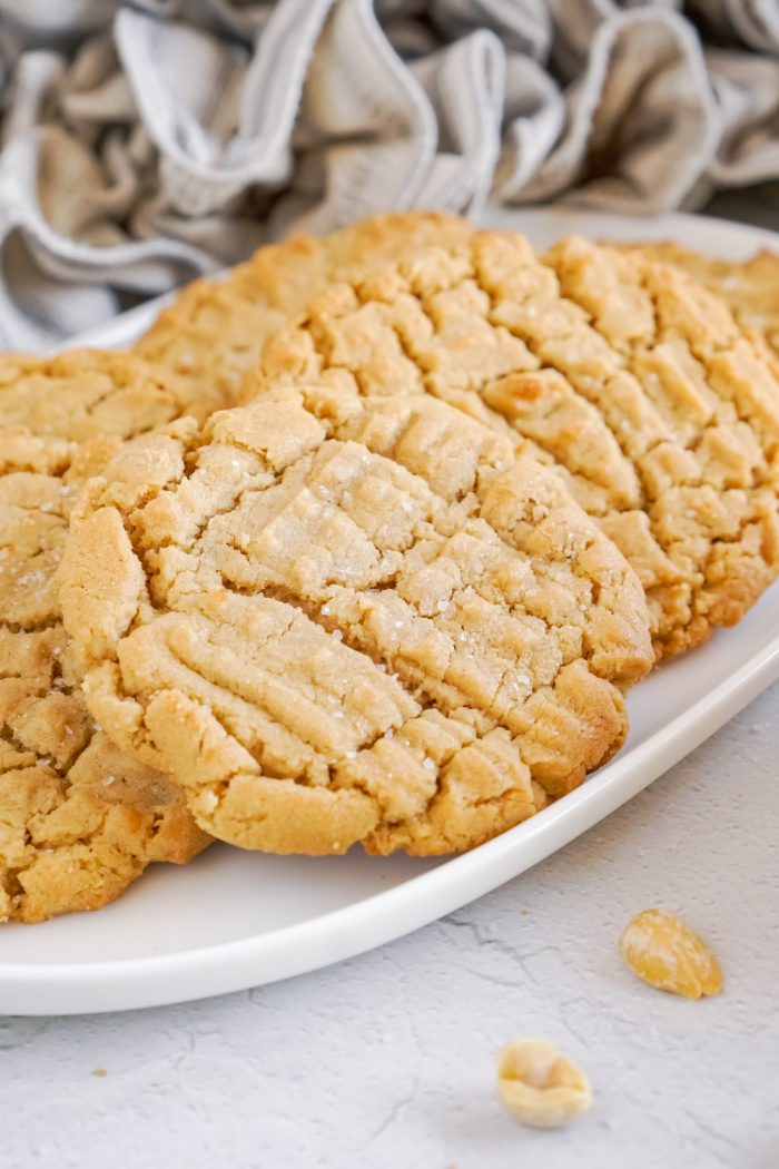 Several Peanut Butter Cookies on a plate