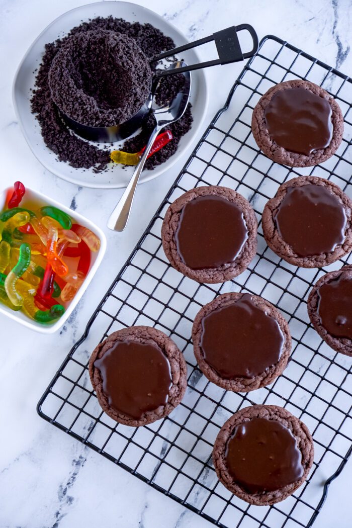 Iced Oreo Dirt Cookies