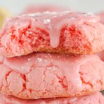 Strawberry Cake Mix Cookies with Strawberry Lemon Glaze Recipe