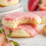 Strawberry Glaze Sugar Cookies with Bite