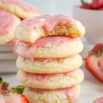 Sugar Cookies with Strawberry Glaze