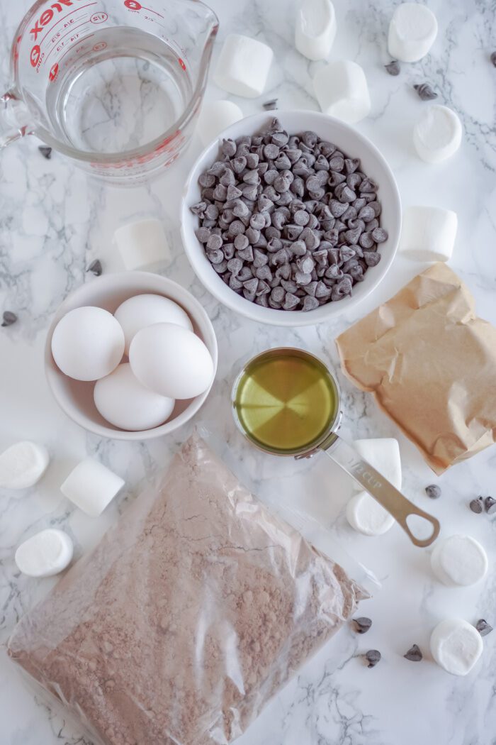 Valentine's Day Hot Chocolate Cupcake Ingredients