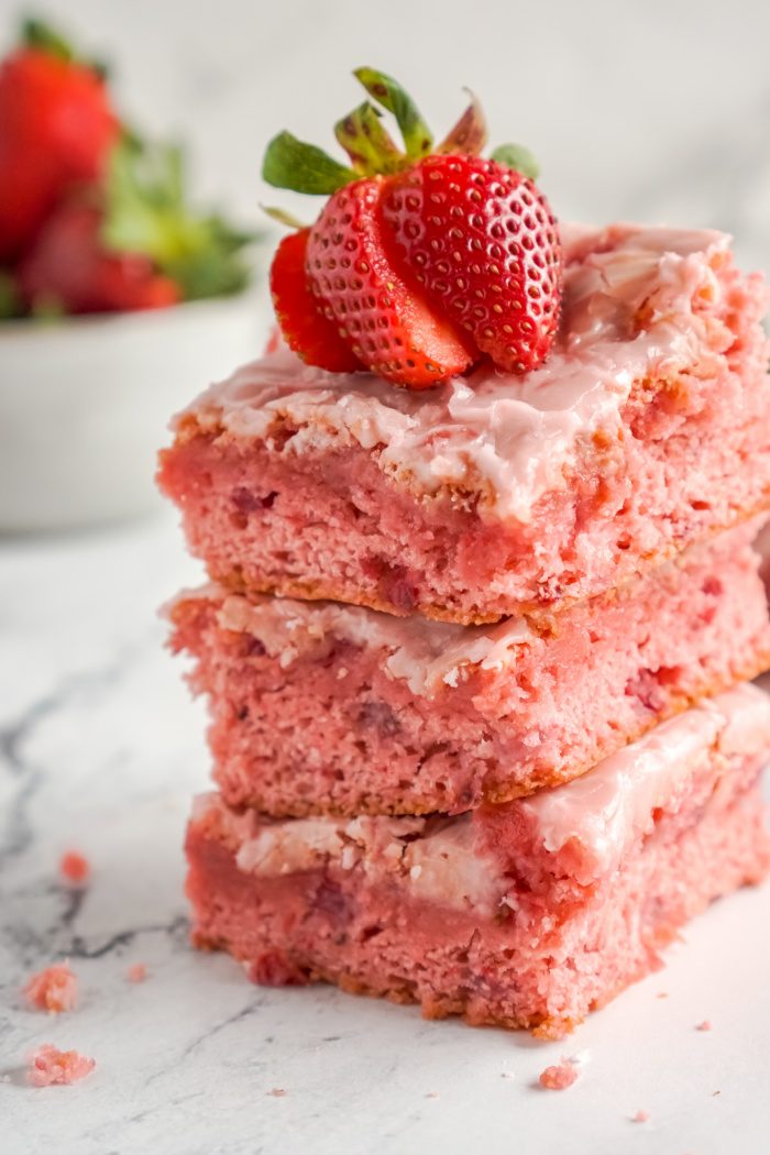 Stack of 3 Strawberry Brownies 
