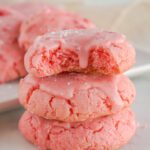 Easy Strawberry Cookies with Strawberry Glaze