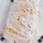 Lemon Blueberry Loaf with lemon glaze