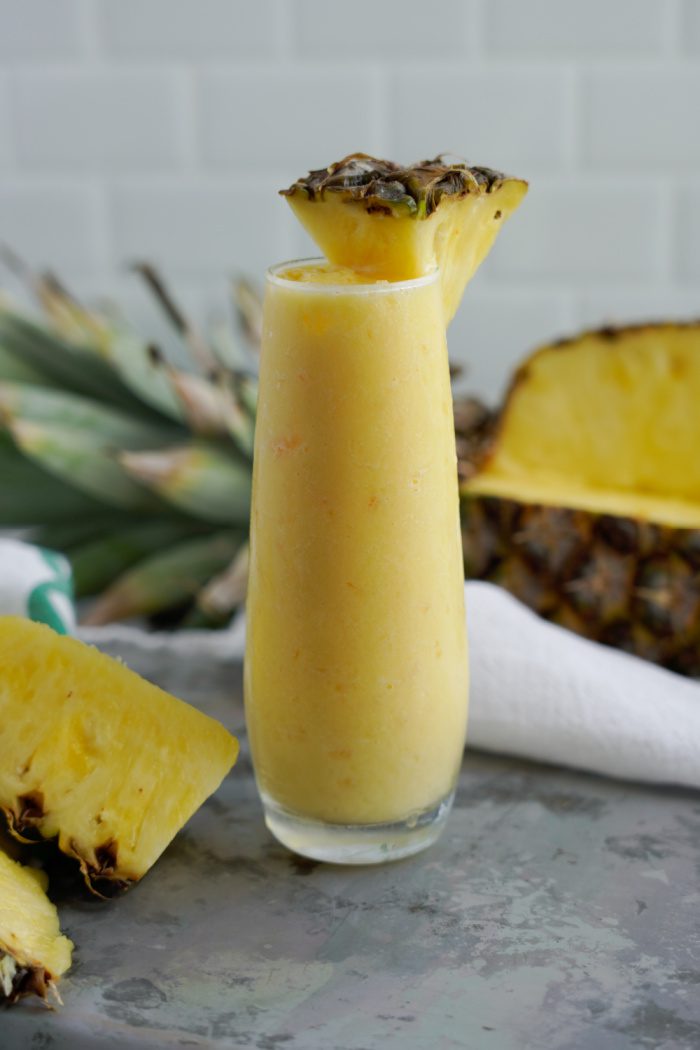 A single pineapple smoothie