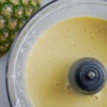 Pineapple smoothie blended altogether