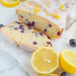 Sliced lemon blueberry loaf
