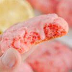 Strawberry Cake Mix Cookies With Strawberry Lemon Glaze