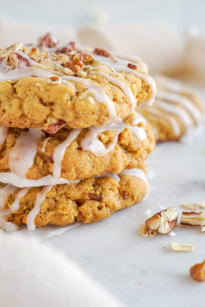 Stack of 3 Pumpkin Oatmeal Cookies