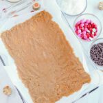 Graham cracker crust pressed into baking dish